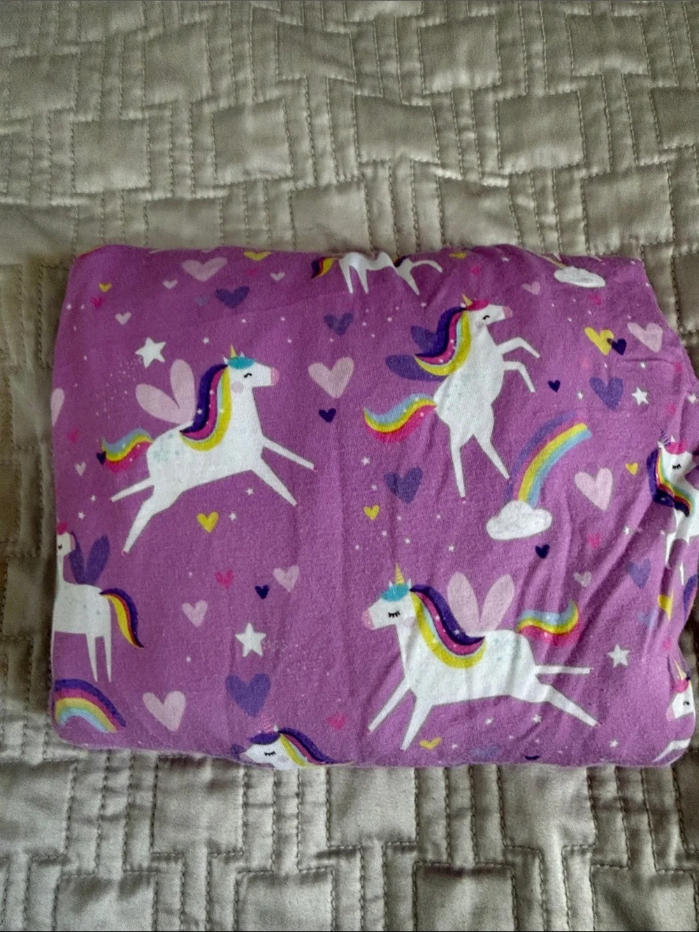 Little Sleepies Purple Unicorn Fitted Toddler Mattress Sheet